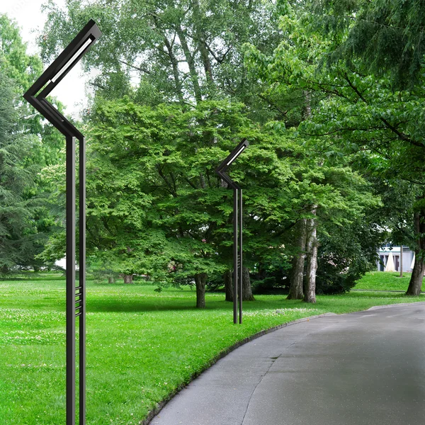 چراغ پارکی دو چراغ 2.7 متری کد p101