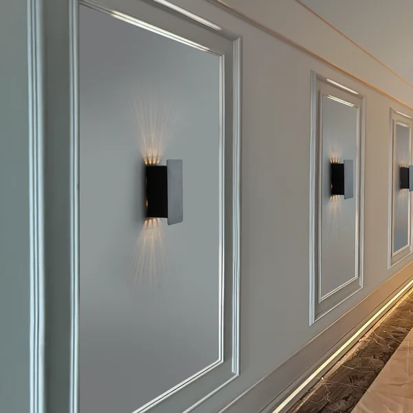 چراغ دیواری دکوراتیو دو طرفه کد 919 با پخش نور طرح دار