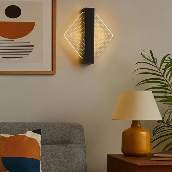 چراغ دیواری دکوراتیو پلکسی کد 964 لوزی شکل