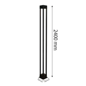 P102 waterproof standing park light 2400 mm
