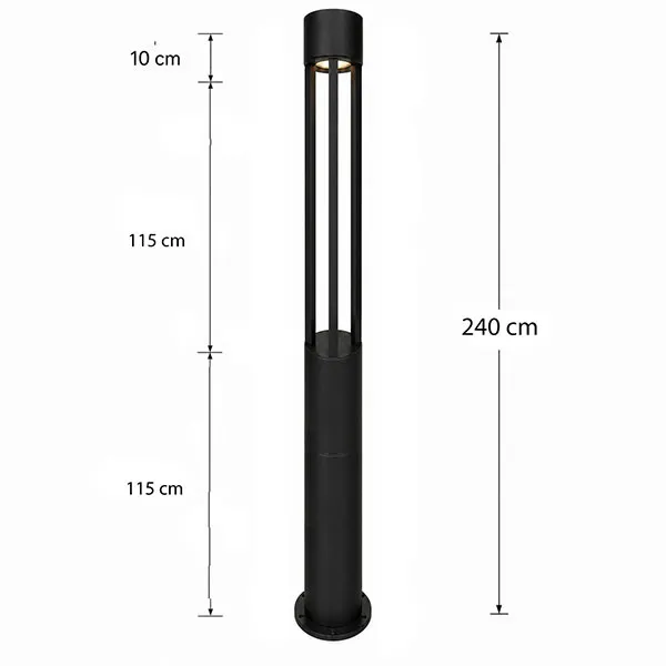 چراغ پارکی دیواری و ایستاده کد P107